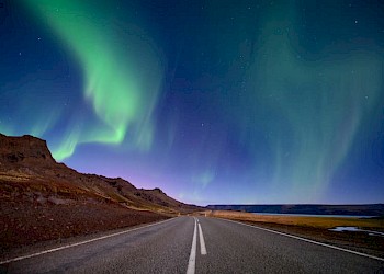 Noorderlicht IJsland weg