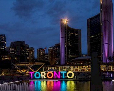 Skyline Toronto letters
