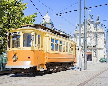 Traditionele tram in Porto