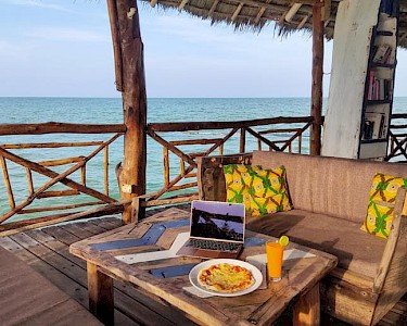 Paradise Beach Resort Zanzibar uitzicht op zee
