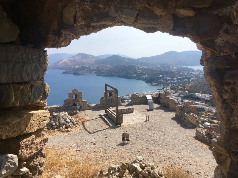 Uitzicht kasteel Leros