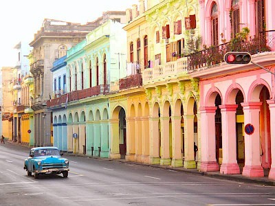 Cuba gekleurde huizen Havana