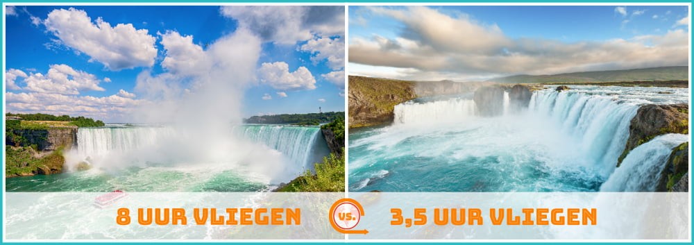 Niagara Falls vs. Godafoss IJsland