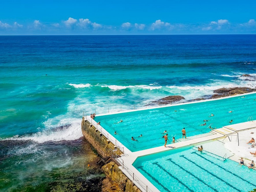 Zwembad bij Bondi Beach Sydney