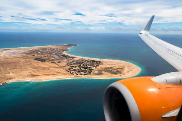 Kaapverdië Sal vanuit vliegtuig