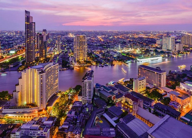 Chao Phraya Bangkok avond
