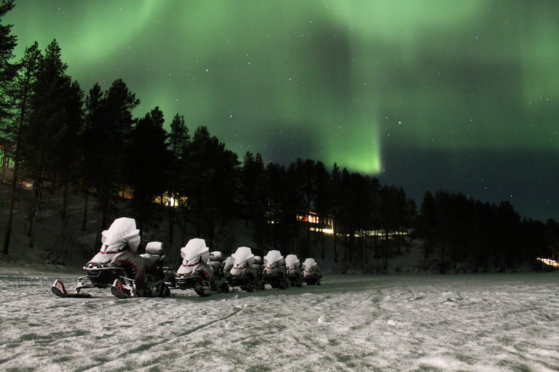 Noorderlicht sneeuwscooters Finland