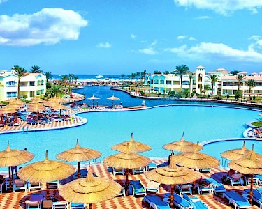 Dana Beach Resort Egypte uitzicht