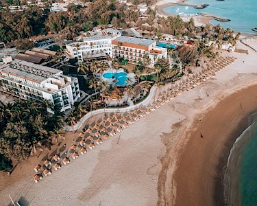 Palm Beach Senegal strand bovenaf