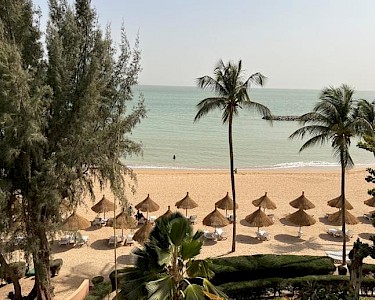 Palm Beach Senegal strand uitzicht