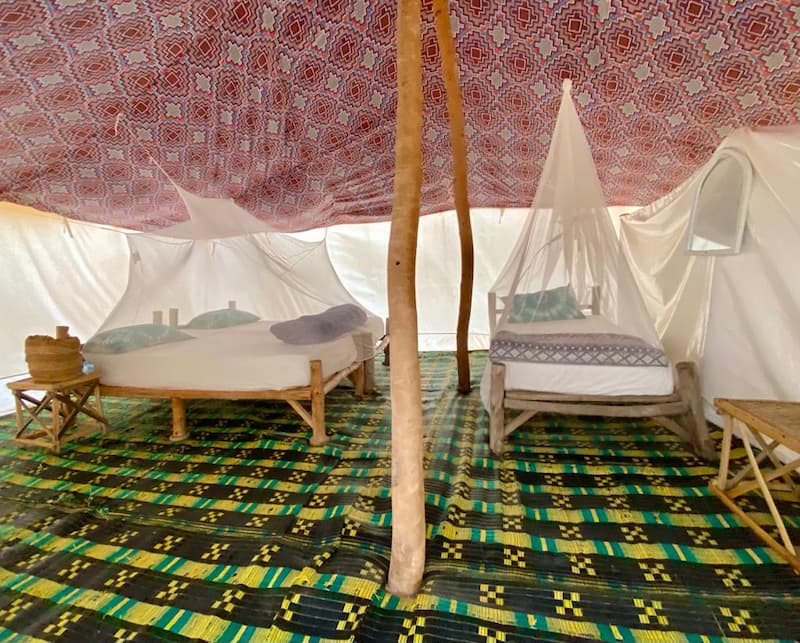 Mauritaanse tent Lompoul Desert