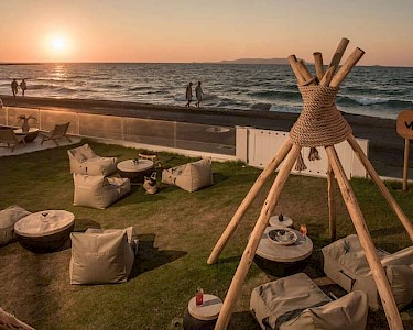 Enorme Maya Beach Resort Kreta zitzakken