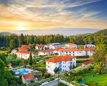 Chrousso Village Chalkidiki zonsondergang