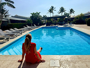 Aruba Blue Village relaxen langs het zwembad