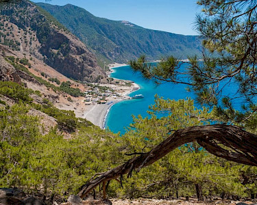 Agia Roumeli Beach Chania vlak bij ingang Samaria Kloof