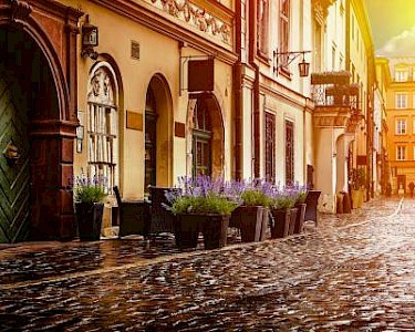 Krakau Polen straatje