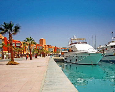 Hurghada haventje in Egypte