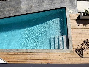 Bohémi Resort Curaçao privézwembad van bovenaf