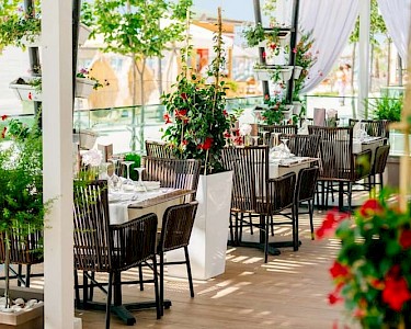 Albanian Star Hotel Albanië terras