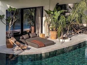 Kouros Exclusive Hotel & Suites Rhodos luxe ligbed