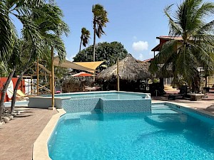 Woodstock Palmresort zwembad in de tuin