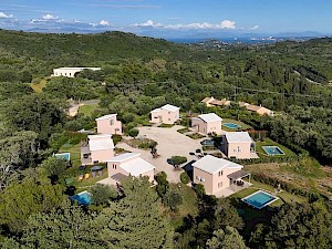Epta Karpi Villas Corfu drone
