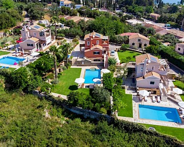 Tesori Dassia Villas Corfu van bovenaf