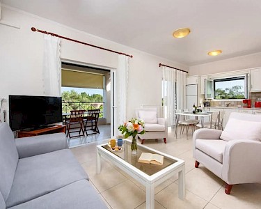 Tesori Dassia Villas Corfu woonkamer