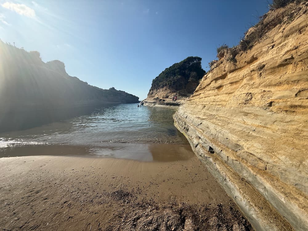 Canal d'Amour strandje op Corfu