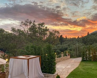 Charisma Boutique Hotel Parga zonsondergang