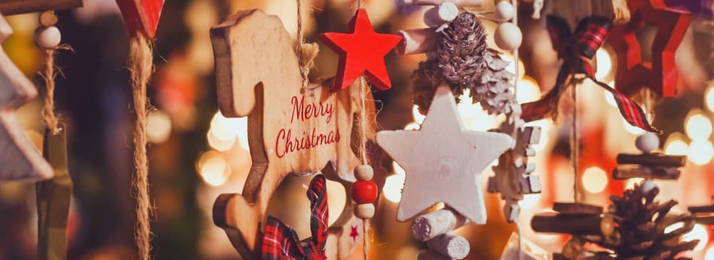 Kerstshoppen decoratie panorama