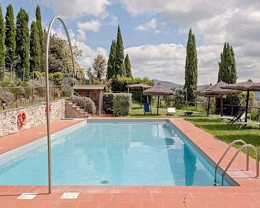 Agriturismo Isola Verde Toscane zwembad in de tuin