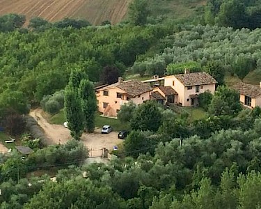 Agriturismo La Torriola Umbrië van bovenaf