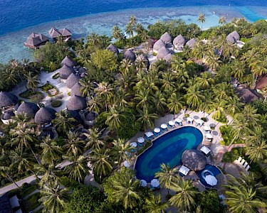 Bandos Maldives van bovenaf