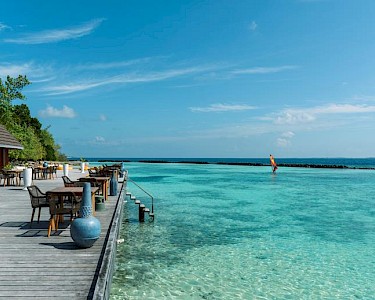 Bandos Maldives uitzicht op zee