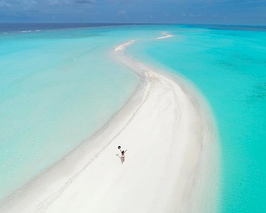Kuramathi Maldives strand in oceaan