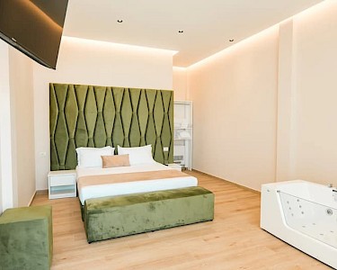 Lumeris Suites & Spa Albanië slaapkamer