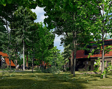 Buytenplaets Rhenen huisjes (artist impression)