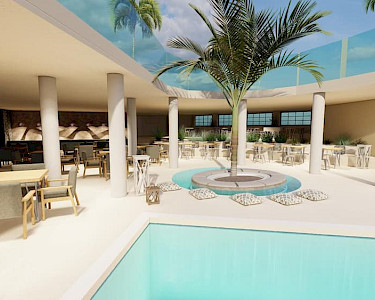 Votana Village Kreta zwembad artist impression