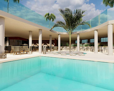 Votana Village Kreta zwembad artist impression