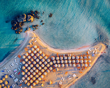 Elafonissi Lagune Kreta droneshot