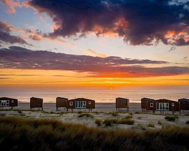 Landal Strandhuisjes Zeezigt tijdens zonsondergang