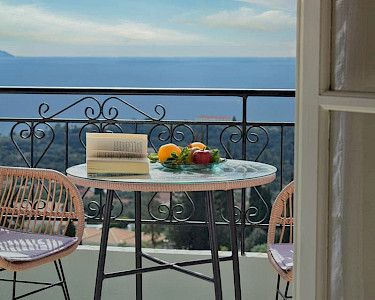 Appartementen Kefalonia View by Alex balkon
