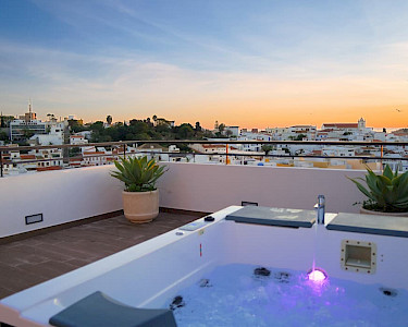 Vitors Village Algarve Portugal uitzicht vanuit de jacuzzi