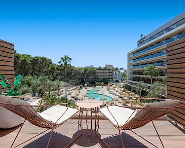 Aubamar Palma Resort Mallorca balkon met uitzicht