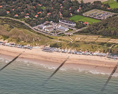 Strandhotel Westduin Zeeland droneshot