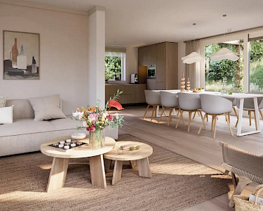 Landal De Schouwse Valleien interieur woonkamer