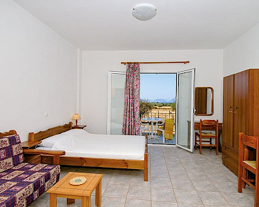 Huize Vangelis Kefalonia slaapkamer met uitzicht