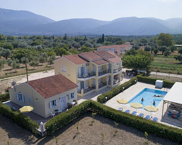 Huize Vangelis Kefalonia van bovenaf