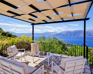 Villa Piso Aetos View Ithaki balkon met uitzicht